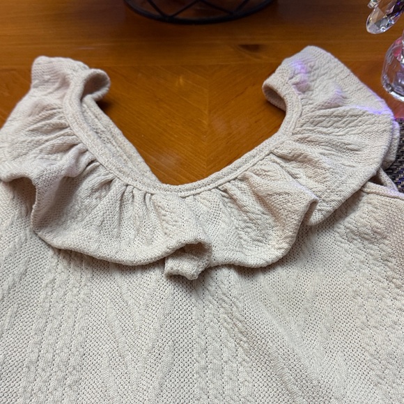 BiBi Beige Ruffled Blouse - Picture 3 of 3